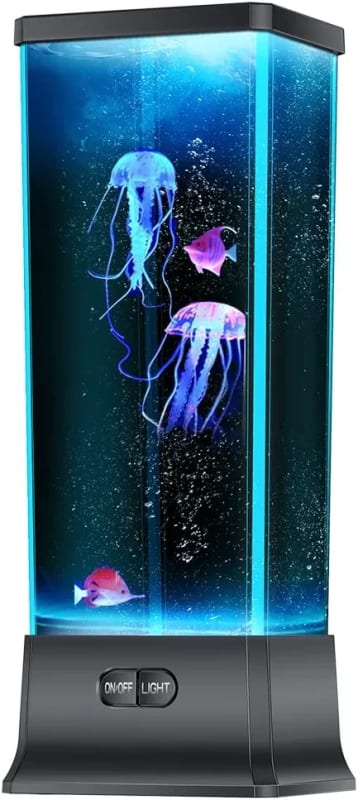 Gifts for Kids Men Women Friends Family Electric Jellyfish Tank Lava Night Light Lamp Home Office Room Decor for Christmas Holiday Birthday Party