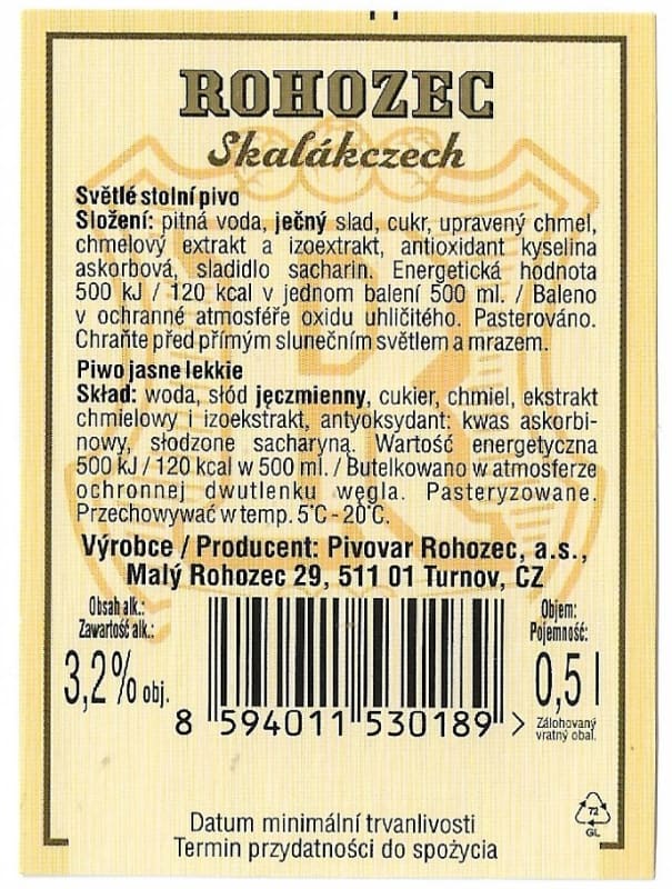 Rohozec Skalákczech Etk.B