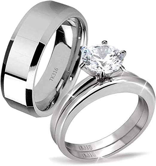 Zirconia Round Cut Wedding Engagement Ring
