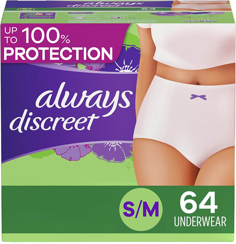 Incontinence & Postpartum Incontinence Underwear for Women, Small/Medium, Maximum Protection