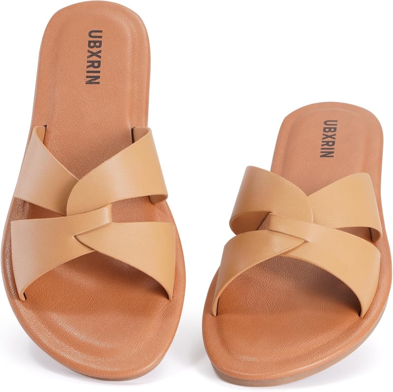 UbXrin - Minimalist Memory Foam Slide Sandals