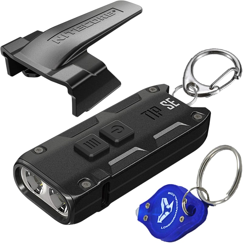 Tip SE Black 700 Lumen USB-C Rechargeable EDC Keychain Flashlight