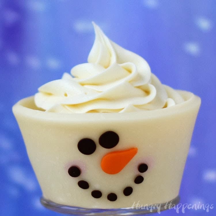 Edible Snowmen Cupcake Wrappers