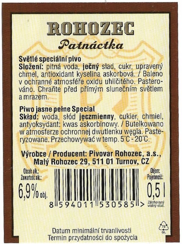 Rohozec Slavnostní 15-ka Etk.B