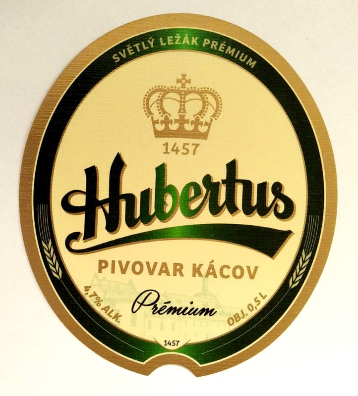 Hubertus Světlý ležák Prémium ovál Etk. A