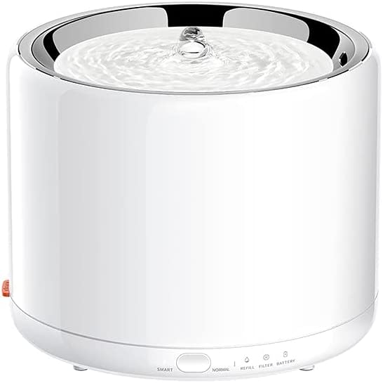 PETKIT Cat Dog Stainless Steel Water Fountain, Ultra-Quiet Pet Water Fountain for Cats Dogs, Automatic Cat Dog Water Dispenser with Burnout Prevention Pump, Smart LED Light, Dual Working Modes