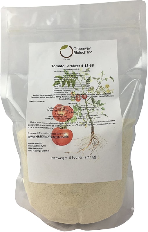 Tomato Fertilizer 4-18-38 Powder 100% Water Soluble Plus Micro 