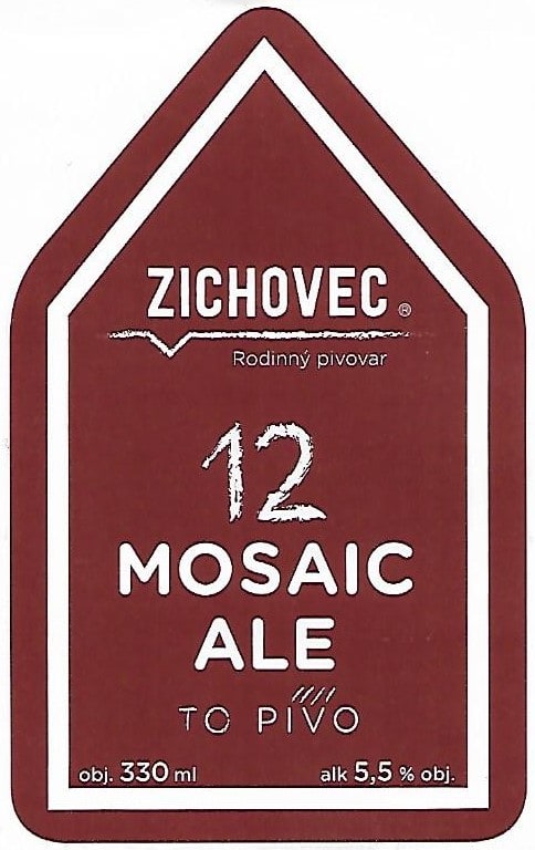 Zichovec 12 Mosaic ALE 330ml Etk. A