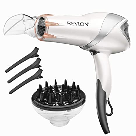 Revlon Infrared Hair Dryer | 1875 Watts of Maximum Shine, Softness and Control, (White)