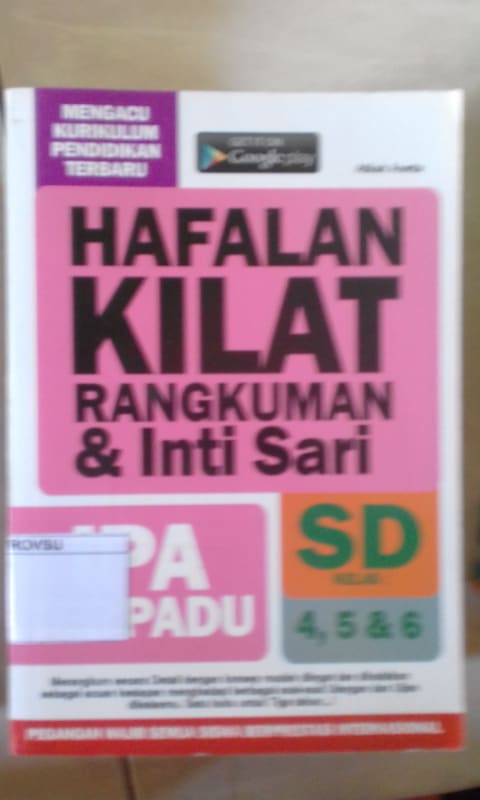 HAFALAN KILAT RANGKUMAN & INTI SARI SD 4, 5 & 6