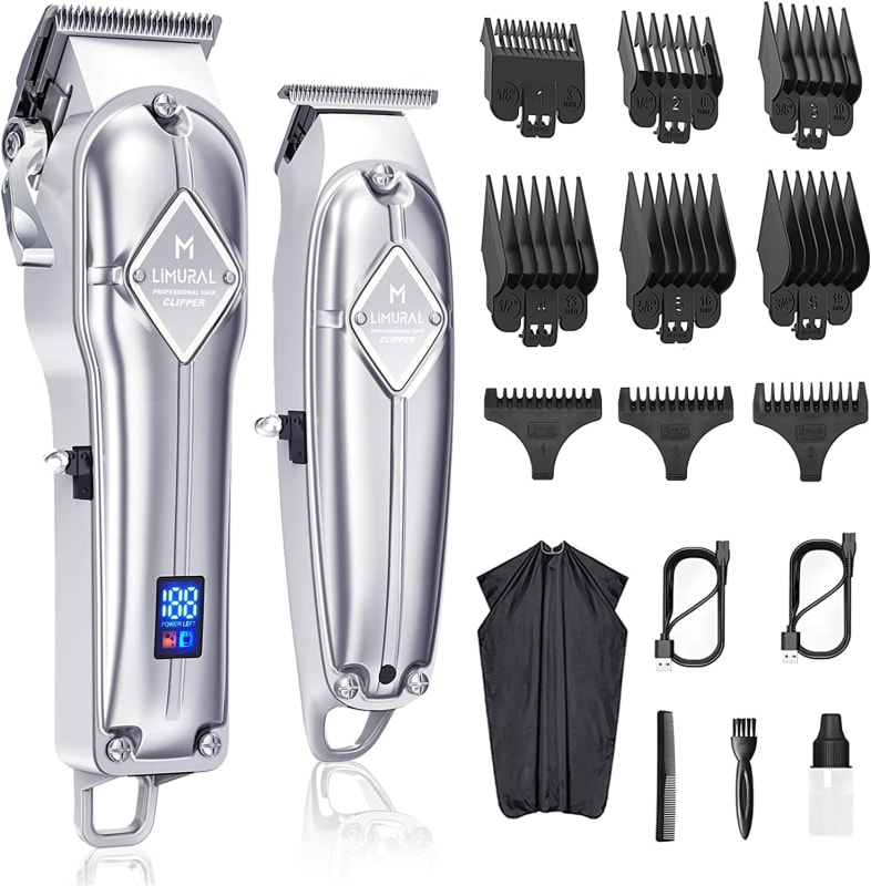 Hair Clippers and Trimmer Set for Men - Cordless Barber Kit