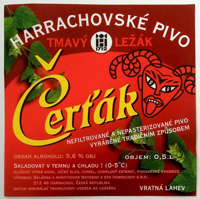 Čerťák tmavý ležák 0,5l vratná lahev Etk. A