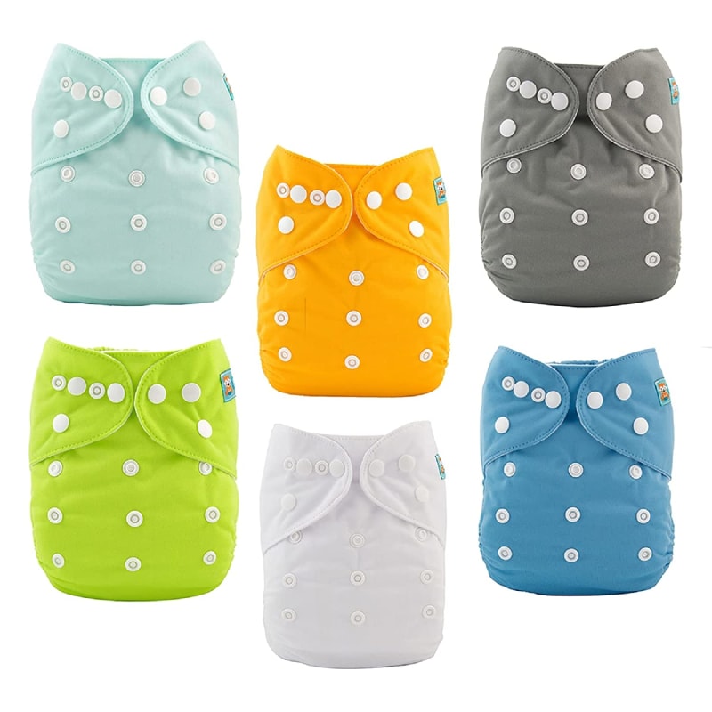 6BM98 Baby Cloth Diapers One Size Adjustable Washable Reusable