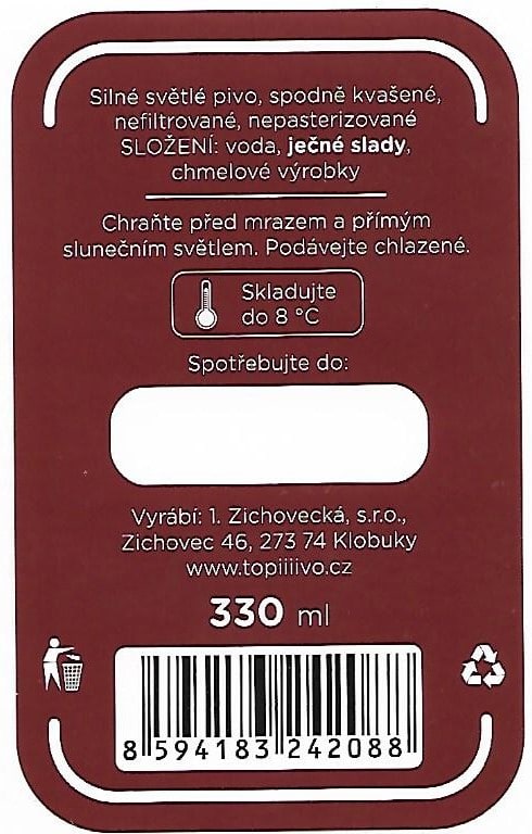 Zichovec 19 Imperial Lager 330ml Etk. B