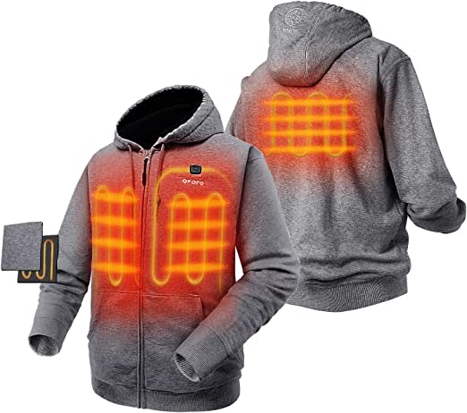 ORORO Heated Hoodie with Battery Pack (Unisex)