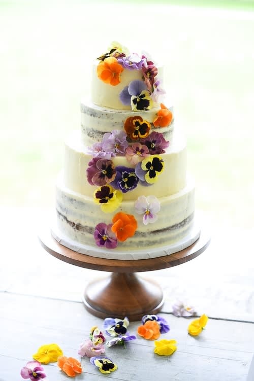Colorful naked carrot cake