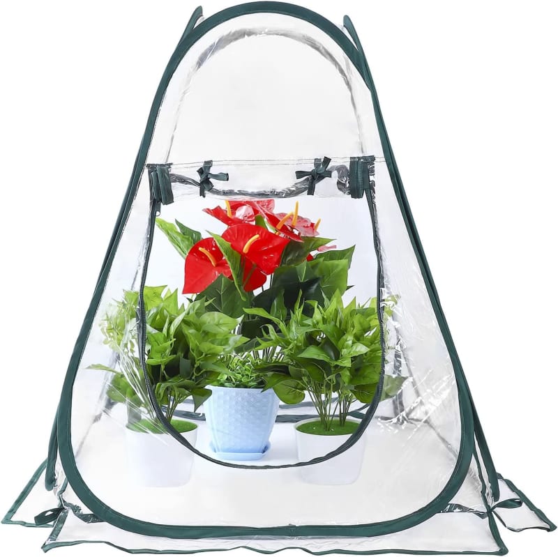 Greenhouse for Plant Outdoors Indoor Seedlings,Portable Grow Greenhouse Tent Flower House Gardening Backyard (Mini House)
