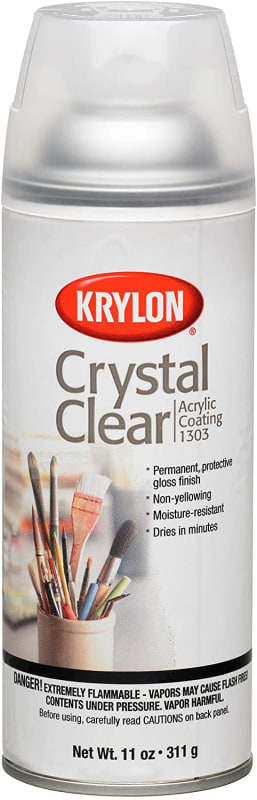 Krylon K01303007 Acrylic Spray Paint Crystal Clear in 11-Ounce Aerosol