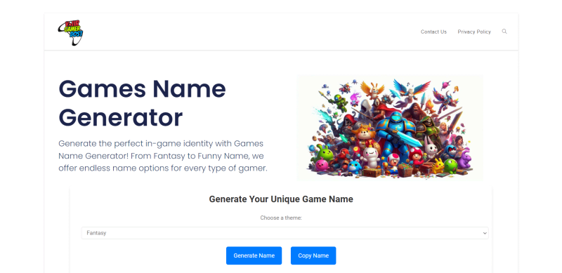 Games Name Generator List