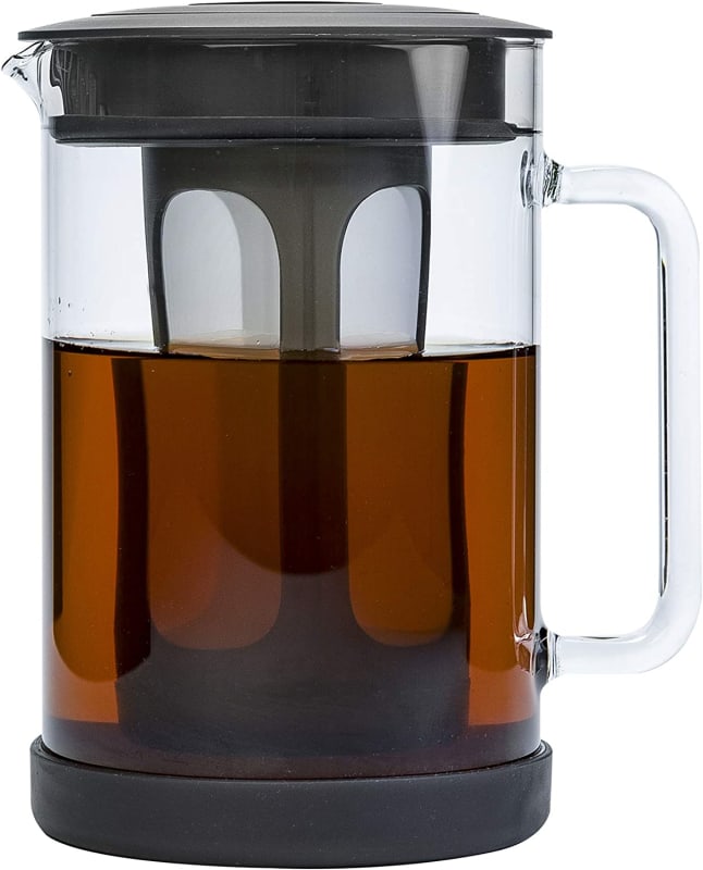 Primula Pace Cold Brew Iced Coffee Maker with Durable Glass Pitcher and Airtight Lid, Dishwasher Safe, Perfect 6 Cup Size, 1.6 Qt