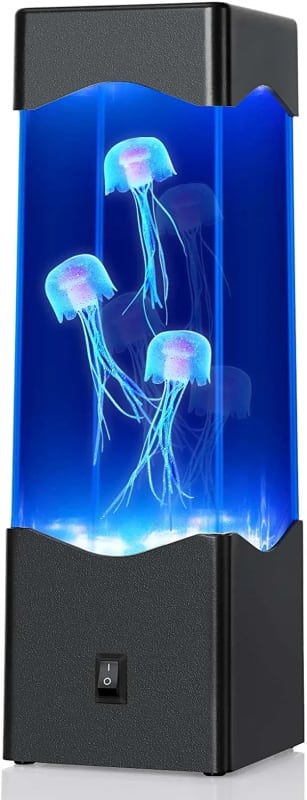 Gifts for Adults Kids, Multi-Color Jellyfish Lava Lamps, USB Powered Aquarium Night Lights, Home Office Room Decoration, Gift for Halloween Birthdays Holidays