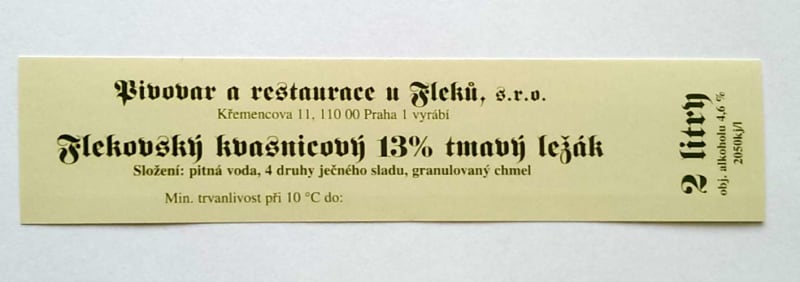 Flekovsky kvasnicovy tmavy lezak 2l Etk. B v2