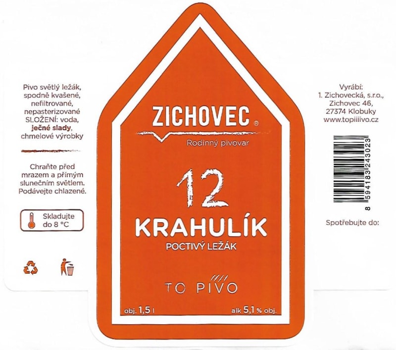 Zichovec 12 Krahulík 1,5l Etk. A