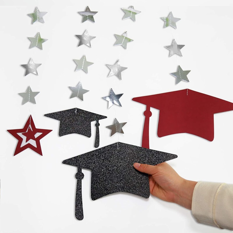 Burgundy Graduation Party Decoration Kit