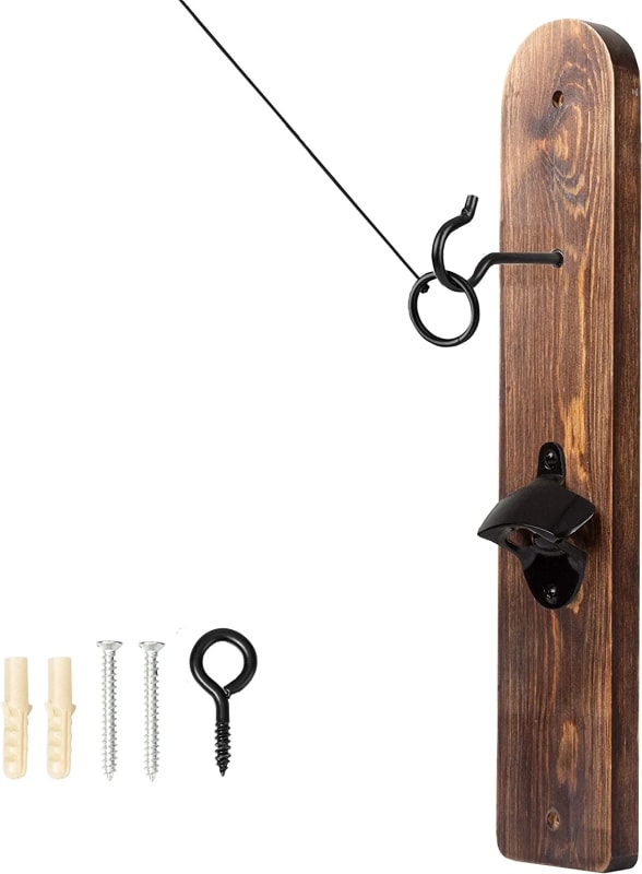 Hook and Ring Game with Bottle Opener and Magnetic Cap Catch