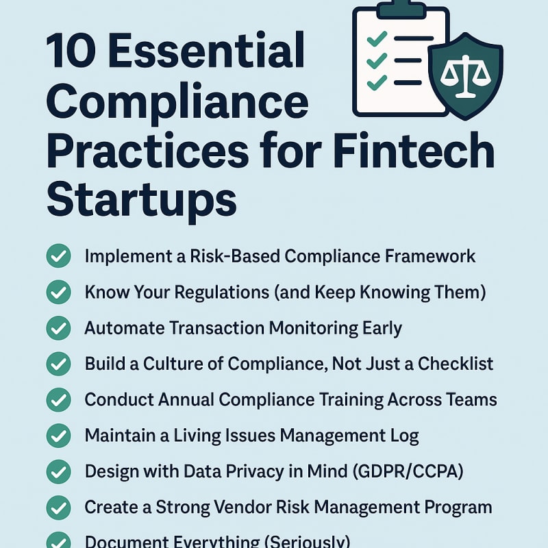 10 Essential Compliance Practices for Fintech Startups