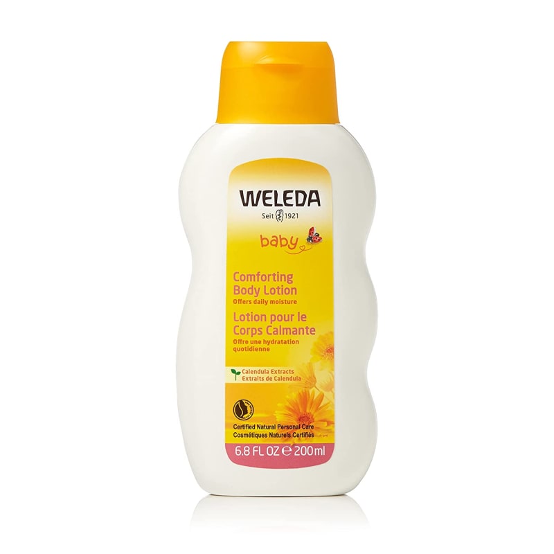 Weleda Baby Calendula Comforting Body Lotion, 6.8 Fluid Ounce, Plant Rich Moisturizer with Calendula, Chamomile, Sweet Almond and Sesame Oils