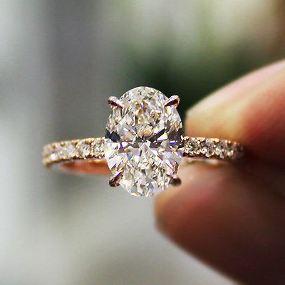 Oval Cut Pave Diamond