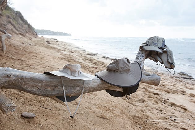 Wide-brimmed rain or sun hat