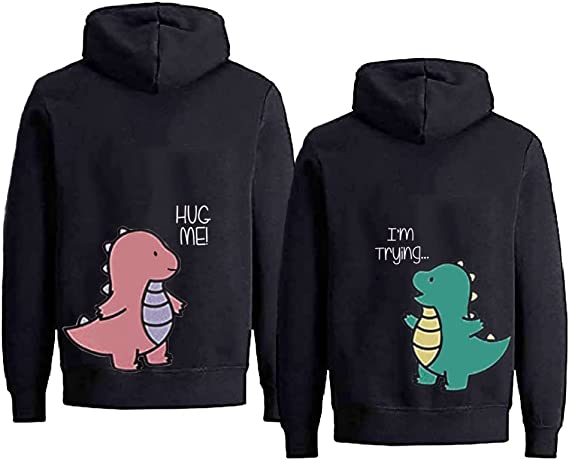 Cute Dinosaur Couple Hoodie