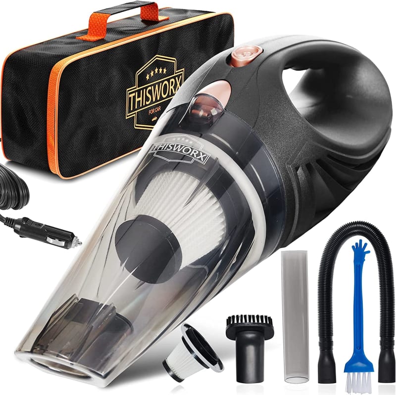 High Power Handheld Portable Car Vacuum w/Attachments