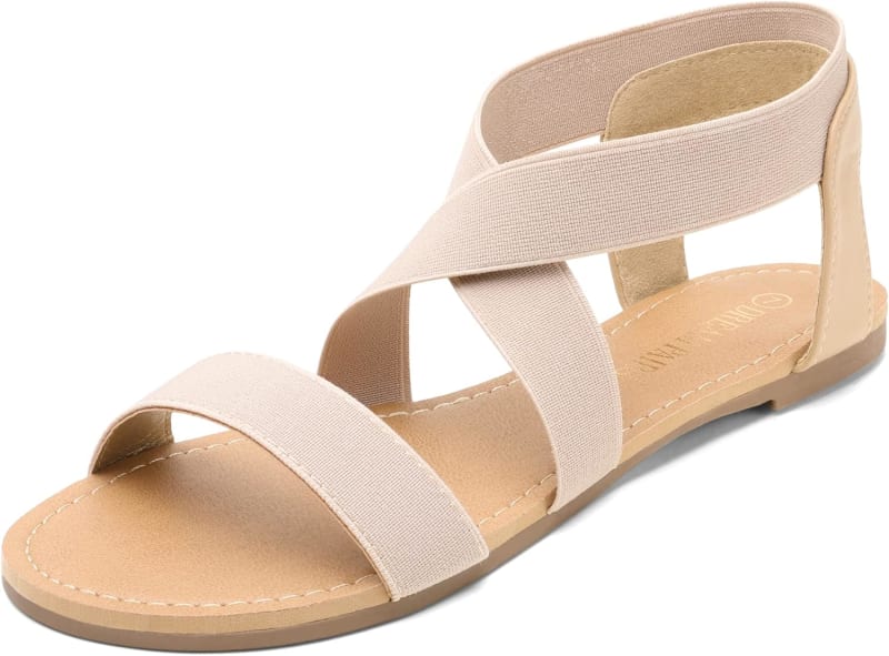 Dream Pairs - Elatica Elastic Ankle Strap Flat Sandals