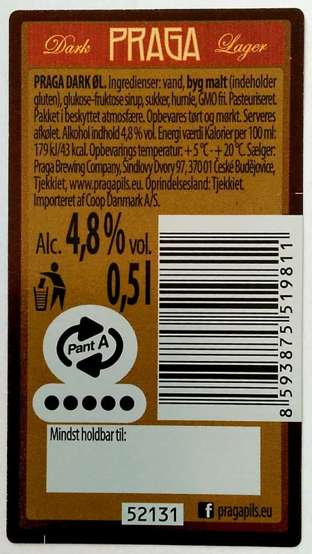 Praga Imported Dark Lager Etk. B