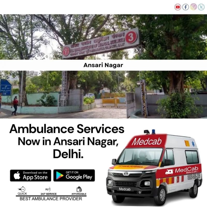 Ambulance Service in Ansari Nagar Delhi | Med Cab