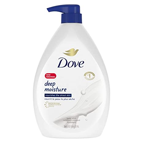 Dove Body Wash with Pump with Skin Natural Nourishers for Instantly Soft Skin and Lasting Nourishment Deep Moisture Cleanser That Effectively Washes Away Bacteria While Nourishing Your Skin 34 oz