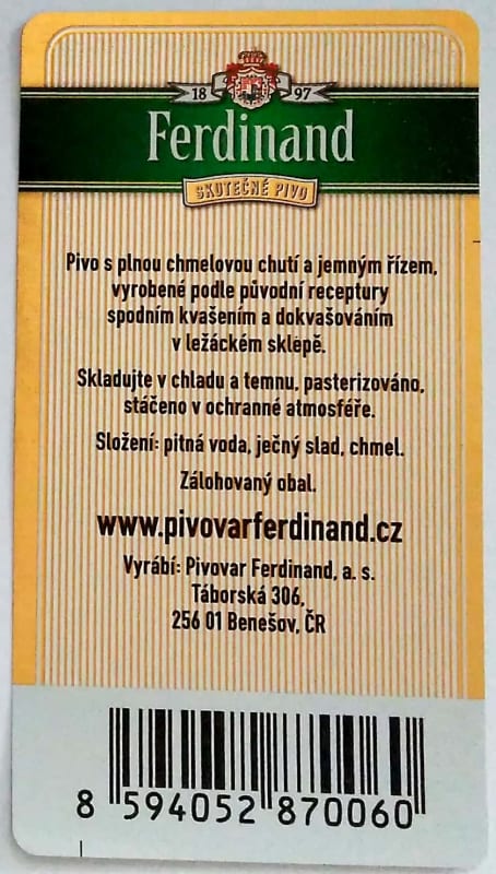 Ferdinand Ležák světlý Premium Etk. B