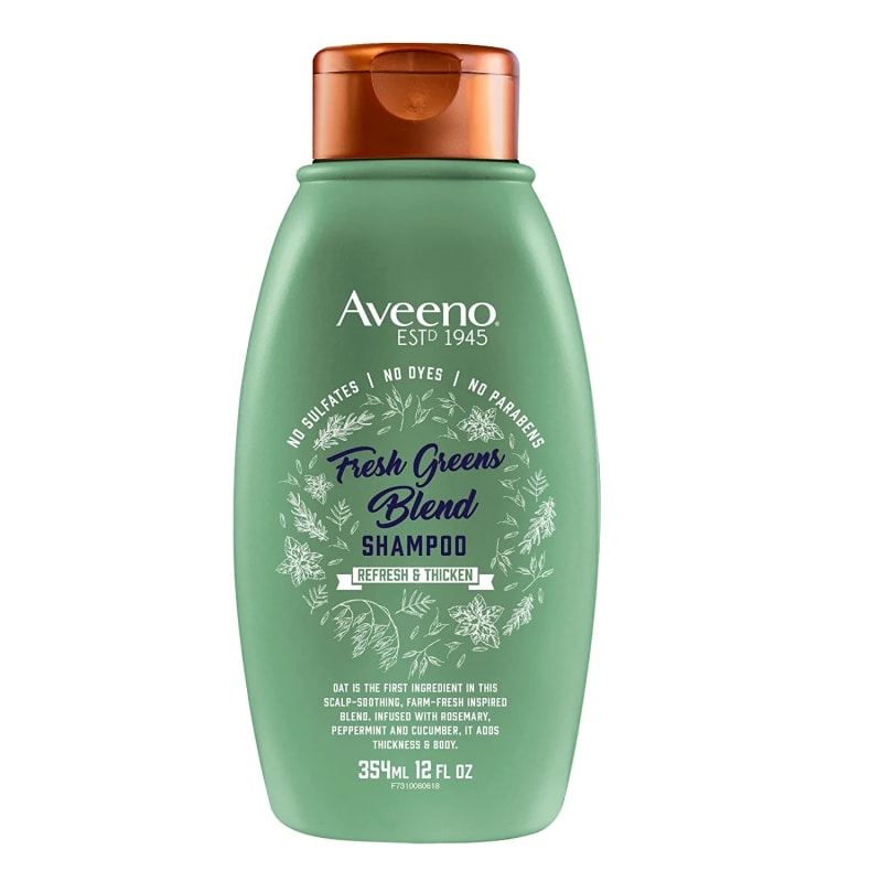 Fresh Greens Blend Sulfate-Free Shampoo with Rosemary, Peppermint & Cucumber to Thicken & Nourish, Clarifying & Volumizing Shampoo for Thin or Fine Hair, Paraben-Free