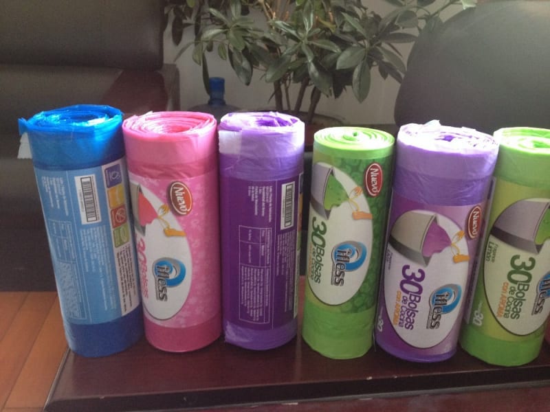 Plastic garbage bags