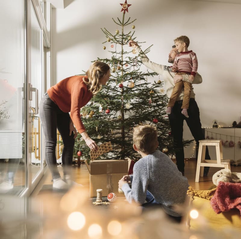 Taking down the Christmas tree and decorations