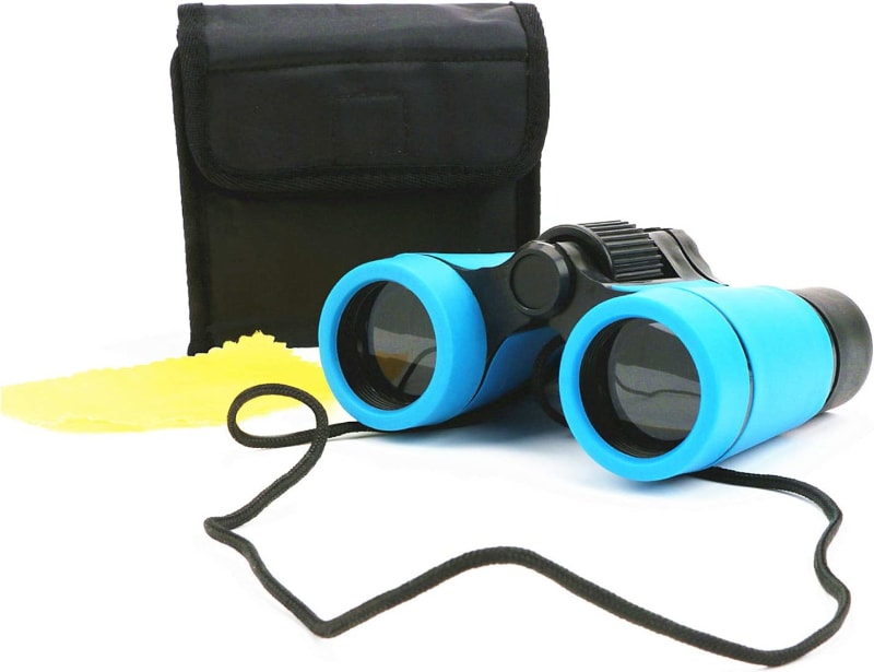 Kids Binoculars Shock Proof Toy Binoculars Set for Age 3-12 Years Old Boys Girls Bird Watching Educational Learning Hunting Hiking Birthday Presents
