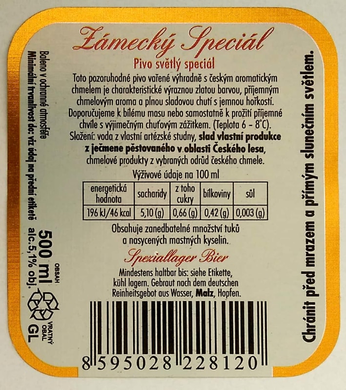 Chodovar Zámecký Speciál Etk. B