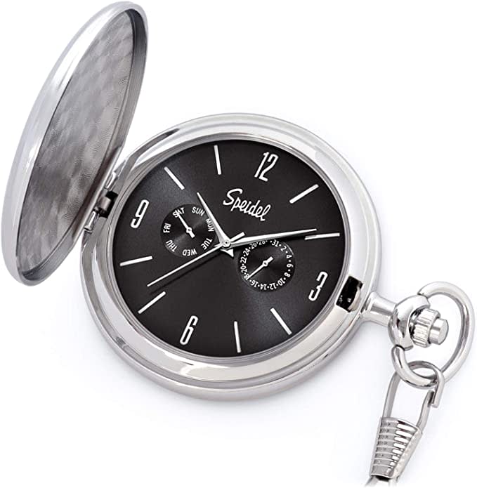 Classic Brushed Satin Engravable Pocket Watch