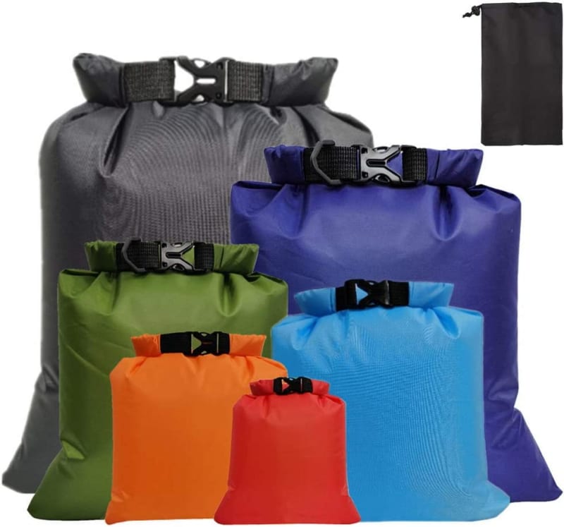 6 Pack Waterproof Dry Bags