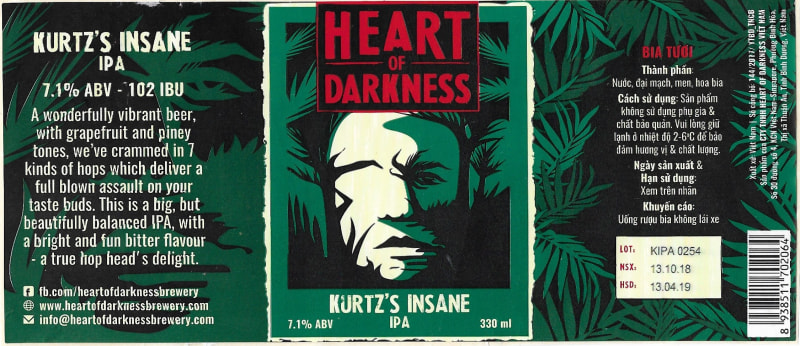 Heart of darkness Kurtz's isane IPA