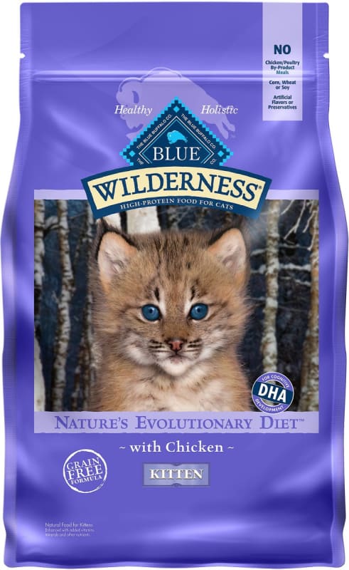 Blue Buffalo Wilderness Kitten Chicken Recipe Grain-Free Dry Cat Food