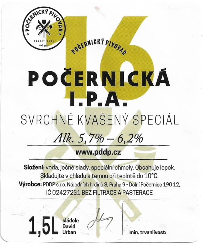 Počernická IPA 16 Etk. A